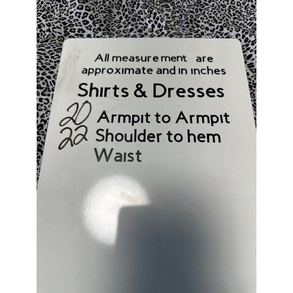 Chico's Leopard Print Button-Up Roll Tab Sleeve Tie Hem Blouse Womens Sz 1 US M - Picture 14 of 14